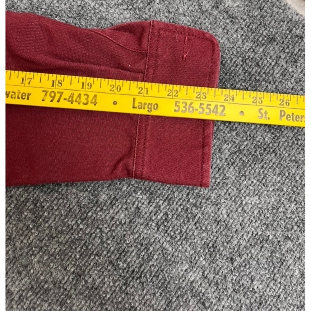 C.C. Filson Mens Button Up Shirt Long Sleeve Dark Red Double pockets Size S - Picture 7 of 9